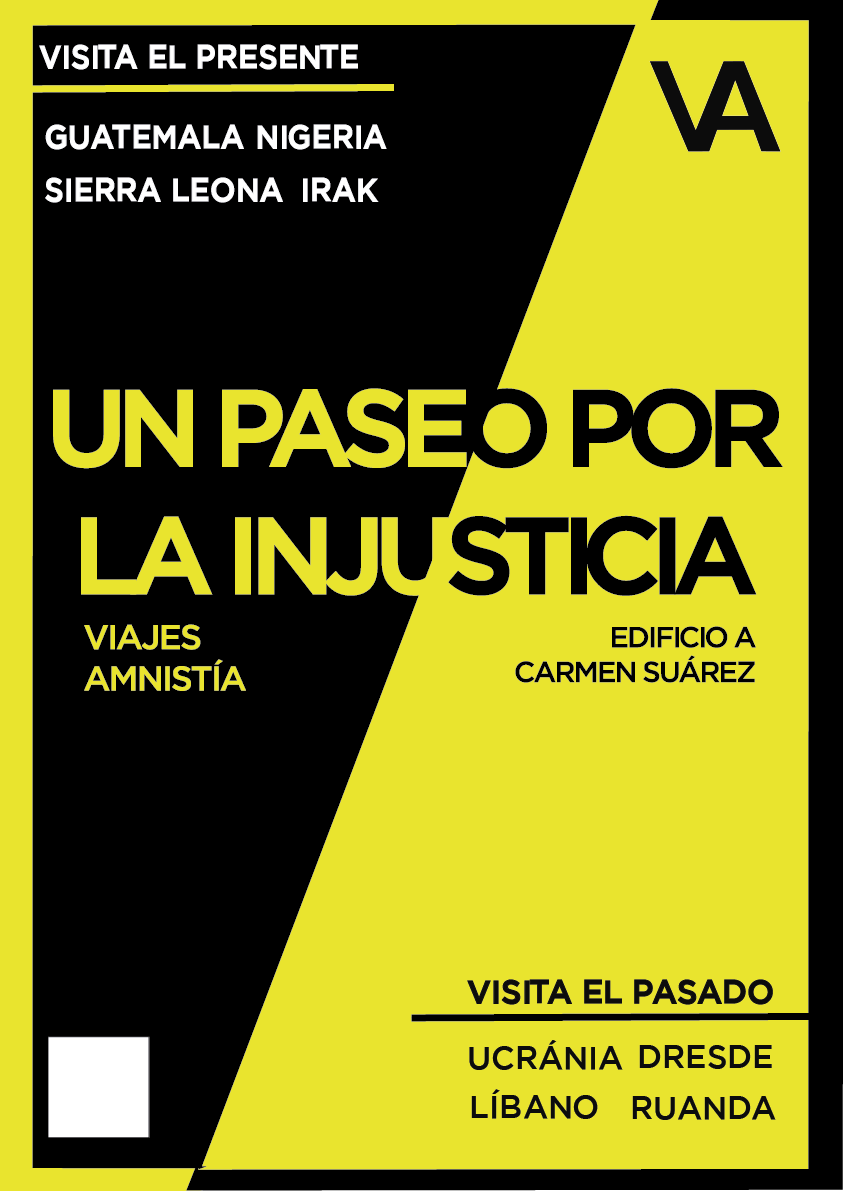 Cartel para la exposición "Un paseo por la injusticia" de Carmen Suarez, Cartel para la exposición "Un paseo por la injusticia" de carmenSUarez,